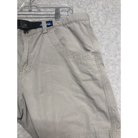 KAVU Stand Up Belted Belt Hiking Fishing Tan Shorts Mens XXL Fits 40x8 Canvas - Picture 2 of 11